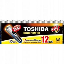 --Pack de 12 Pilas AAA Toshiba High Power LR03/ 1.5V/ Alcalinas-