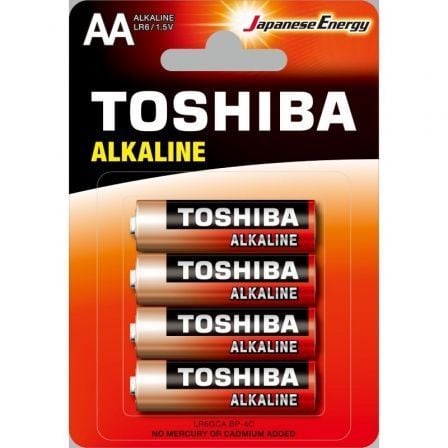 --Pack de 4 Pilas AA Toshiba Alkaline LR6/ 1.5V/ Alcalinas-