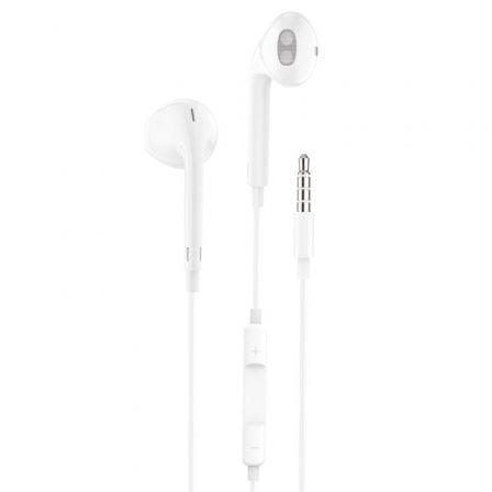 --Auriculares Intrauditivos Tech One Tech earTECH TEC1001/ con Micrófono/ Jack 3.5/ Blancos-