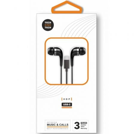 --Auriculares Intrauditivos Tech One Tech earTECH TEC1305/ con Micrófono/ USB Tipo-C/ Negros-