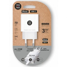 --Cargador de Pared Tech One Tech TEC2264/ 1xUSB Tipo-C/ 25W/ Blanco-