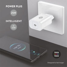 -2-Cargador de Pared Tech One Tech TEC2264/ 1xUSB Tipo-C/ 25W/ Blanco-2