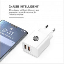 -3-Cargador de Pared Tech One Tech TEC2403/ 2xUSB + Cable USB Tipo-C/ 12W/ Blanco-3