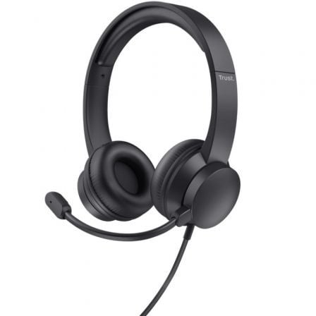 --Auriculares Trust HS-150/ con Micrófono/ Jack 3.5/ Negros-