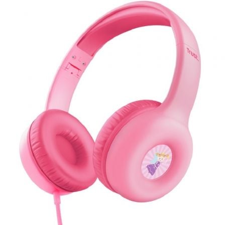 --Auriculares Infantiles Trust Nouna Kids/ con Micrófono/ Rosas-