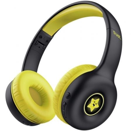 --Auriculares Infantiles Inalámbricos Trust Nouna Kids/ con Micrófono/ Negros-