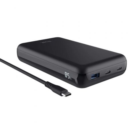 --Batería Externa/Powerbank Trust Laro 20000mAh/ 100W/ Compatible con Portátiles-
