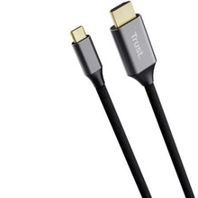 --Cable Conversor HDMI 4K Trust CALYX/ USB Tipo-C Macho - HDMI Macho/ 2m/ Gris-
