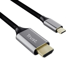 -1-Cable Conversor HDMI 4K Trust CALYX/ USB Tipo-C Macho - HDMI Macho/ 2m/ Gris-1