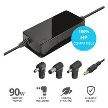 --Cargador de Portátil Trust MAXO Para HP/ 90W/ Automático/ 4 Conectores/ Voltaje 18-20V-