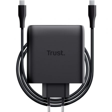 --Cargador de Pared GaN Trust Maxo 100W/ 2xUSB Tipo-C/Incluye Cable USB Tipo-C/ 100W-