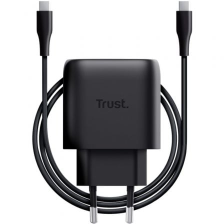 --Cargador de Pared GaN Trust Maxo 45W Compatible con Samsung/ 1xUSB Tipo-C/ Incluye Cable USB Tipo-C/ 45W-