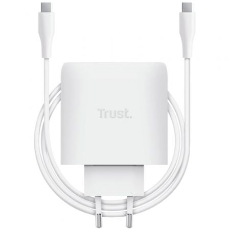 --Cargador de Pared GaN Trust Maxo 65W/ 1xUSB Tipo-C/ Incluye Cable USB Tipo-C/ 65W-