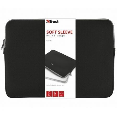 --Funda Trust Primo Soft Sleeve para Portátiles hasta 13.3