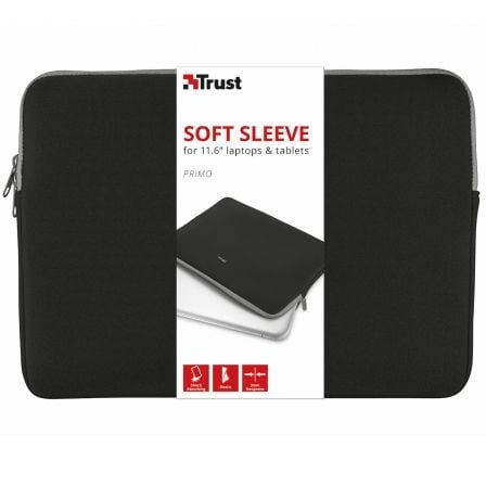 --Funda Trust Primo Soft Sleeve para Portátiles/ Tablets hasta 11.6