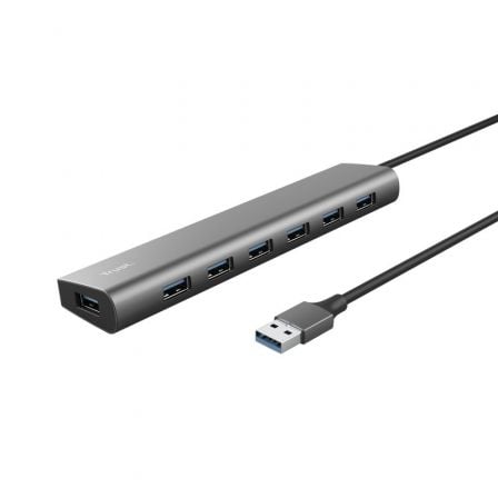 --Hub USB 3.2 Gen1 Trust Halyx/ 7xUSB/ 1xUSB-C-
