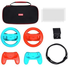 -1-Pack Gaming Trust Gaming GXT 1249/ Estuche rígido + 2 Joy-Con + 2 Volantes + Cristal Templado para Switch + Soporte de Carga-1