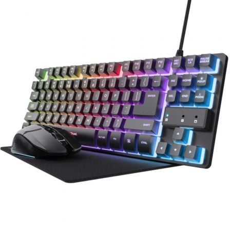 --Pack Gaming Trust Gaming GXT 794/ Teclado RGB + Ratón RGB + Alfombrilla-