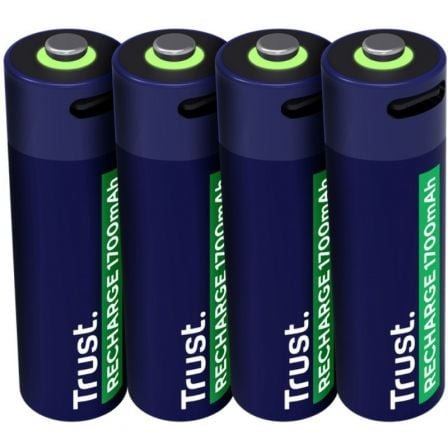 --Pack de 4 Pilas AA Trust 25631/ Recargables-