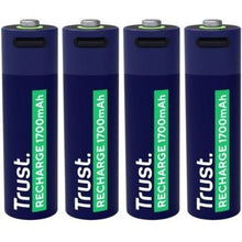 -3-Pack de 4 Pilas AA Trust 25631/ Recargables-3