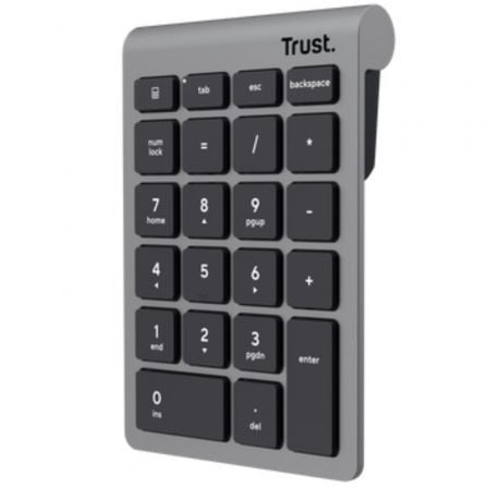 --Teclado Numérico Inalámbrico Trust Xalas Wireless/ Plata-