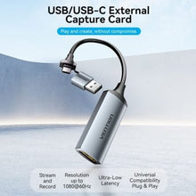 -1-Conversor HDMI 4K 60Hz Vention ACWHA/ HDMI Hembra / USB Macho - USB Tipo-C Macho/ 480Mbps/ 10cm/ Negro-1