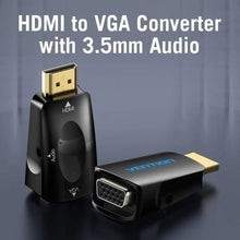 -2-Adaptador Conversor Vention AIDB0/ HDMI Macho a VGA Hembra/ Audio Jack 3.5mm-2