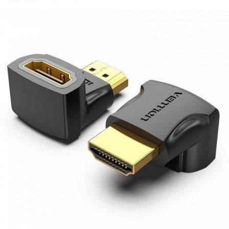 --Adaptador HDMI 4K 90º Vention AIOB0-2/ HDMI Macho - HDMI Hembra/ Pack 2 Uds-
