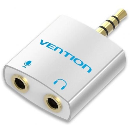 --Adaptador Audio Vention BDBW0/ Jack 3.5 Macho - 2x Jack 3.5 Hembra/ Blanco-