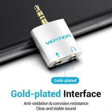 -2-Adaptador Audio Vention BDBW0/ Jack 3.5 Macho - 2x Jack 3.5 Hembra/ Blanco-2