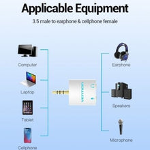 -3-Adaptador Audio Vention BDBW0/ Jack 3.5 Macho - 2x Jack 3.5 Hembra/ Blanco-3