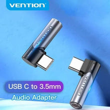 -1-Adaptador Audio Vention BGWH0/ Jack 3.5 Hembra - USB Tipo-C Macho/ Gris-1