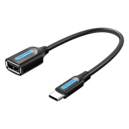 --Cable USB 2.0 Vention CCSBB/ USB Tipo-C Macho - USB Hembra/ 15cm/ Negro-
