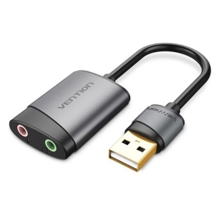 --Tarjeta de Sonido Vention CDKHB/ USB Macho - 2xJack 3.5 Hembra-