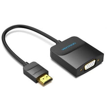 --Conversor Vention 42154/ HDMI Macho - VGA Hembra/ 15cm/ Negro-
