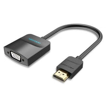 --Conversor Vention 42161 HDMI Macho - VGA Hembra - Jack 3.5 Hembra/ 15cm/ Negro-