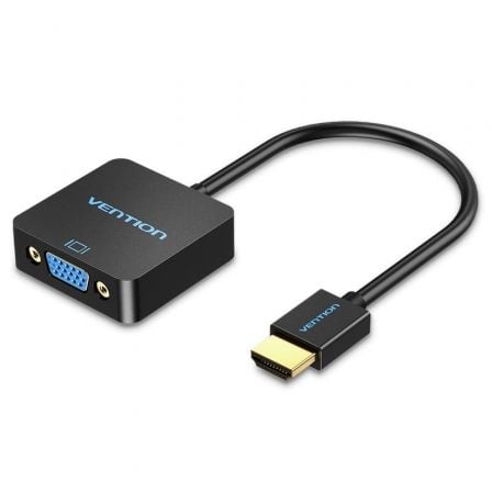 --Conversor Vention ACPBB/ HDMI Macho - VGA Hembra/ 15cm/ Negro-