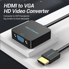 -1-Conversor Vention ACPBB/ HDMI Macho - VGA Hembra/ 15cm/ Negro-1