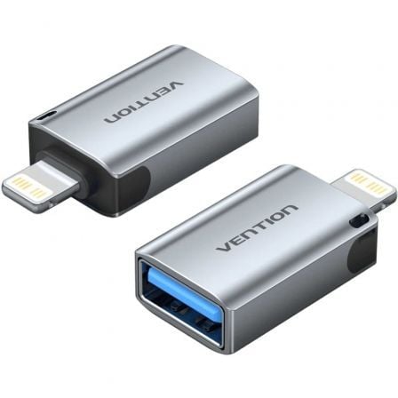 --Adaptador OTG USB Vention CUCH0/ USB Hembra - Lightning Macho/ Azul-