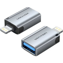 --Adaptador OTG USB Vention CUCH0/ USB Hembra - Lightning Macho/ Azul-