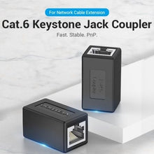 -1-Adaptador Conector RJ45 Vention IPVB0-5/ Cat.6 FTP/ RJ45 Hembra - RJ45 Hembra/ 5 uds/ Negro-1