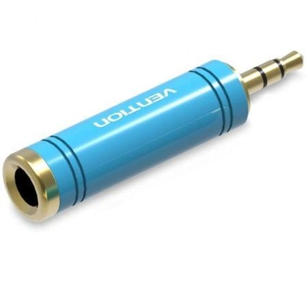 --Adaptador Jack Vention VAB-S04-L/ Jack 3.5 Macho - Jack 6.5 Hembra/ Azul-