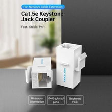 -2-Adaptador Conector RJ45 VDD-B07-W Cat5 UTP/ RJ45 Hembra - RJ45 Hembra/ Blanco-2