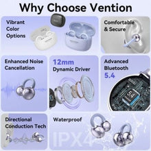 -1-Auriculares Deportivos Bluetooth Vention Open Ear OpenBeat Echo Clip A1 NBWW0 con estuche de carga/ Blancos-1