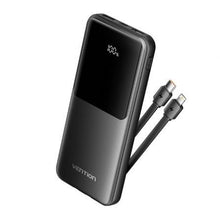 --Powerbank 10000mAh Vention FHOB0/ 22.5W/ Negra/ Incluye Cable USB TIpo-C y Lightning-