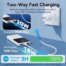 -3-Powerbank 10000mAh Vention FHOB0/ 22.5W/ Negra/ Incluye Cable USB TIpo-C y Lightning-3