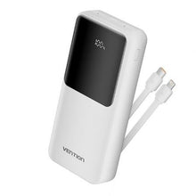 --Powerbank 20000mAh Vention FHPW0/ 22.5W/ Blanca/ Incluye Cable USB TIpo-C y Lightning-