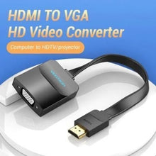 -1-Cable Conversor Vention 74345/ HDMI Macho/ VGA Hembra/ 15cm/ Negro-1
