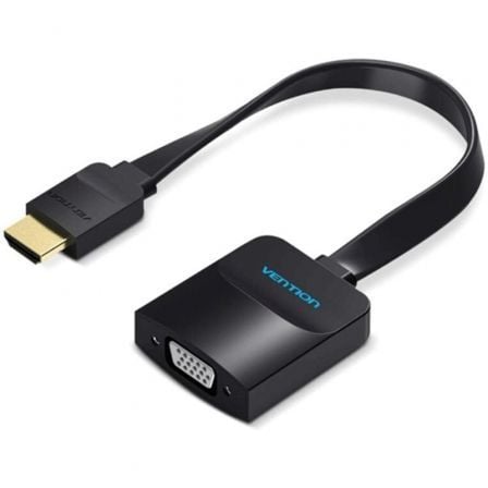 --Conversor Vention 74346/ HDMI Macho/ VGA Hembra - Jack 3.5 Hembra/ 20cm/ Negro-