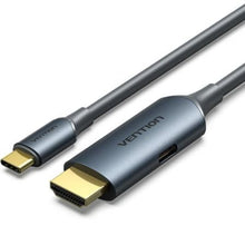 --Cable Conversor HDMI 2.0 4K Vention ABLHG/ USB Tipo-C Macho - HDMI Macho/ USB Tipo-C PD 1.5m/ Gris-
